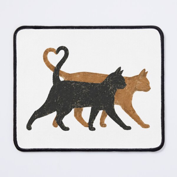 Item preview, Vintage Couple Cats Walking Minimalist Art Black Orange Tabby Cat Lover Y2K designed and sold by VGAfanatic.