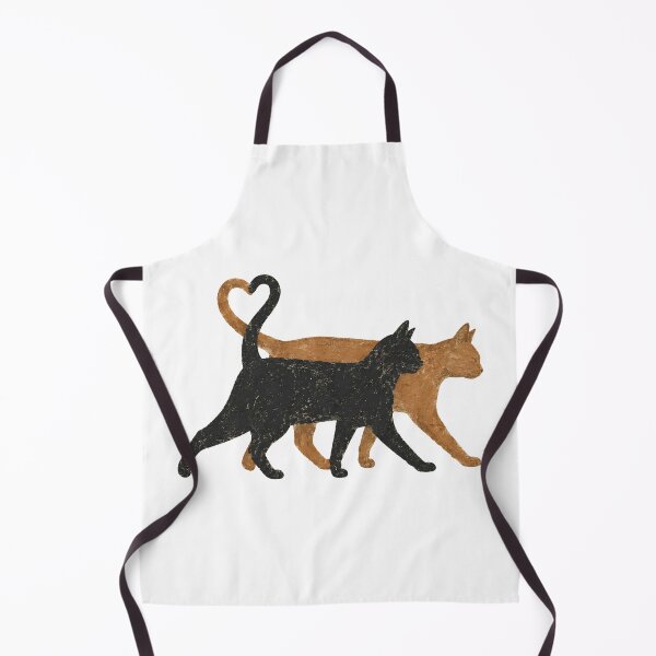 Item preview, Vintage Couple Cats Walking Minimalist Art Black Orange Tabby Cat Lover Y2K designed and sold by VGAfanatic.