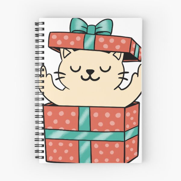 Item preview, Cat In Gift Box Showing Middle Fingers designed and sold by Fernawn-Wayles.