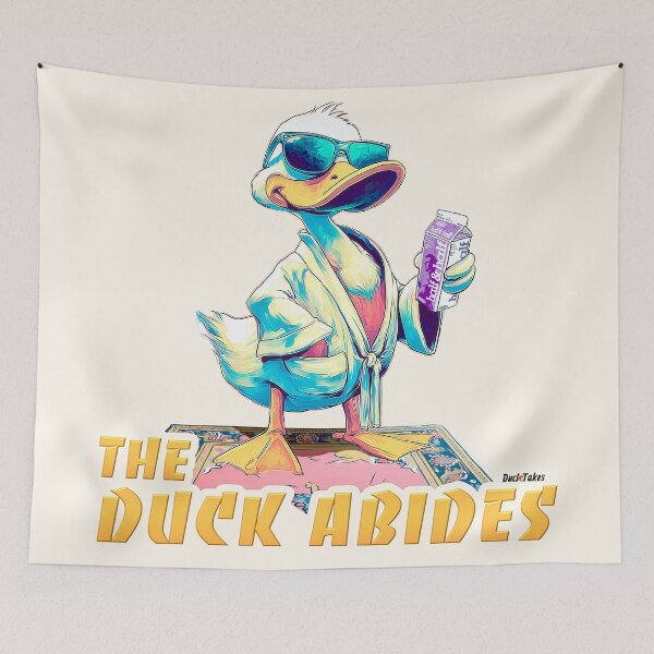 Item preview, The Duck Abides Bathrobe Duck The Big Lebowski Parody designed and sold by DuckSmith.