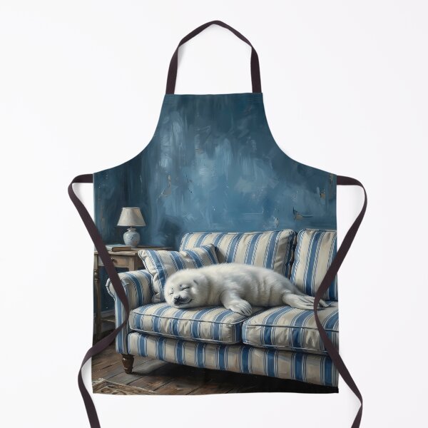 Item preview, Seal Sleeping on a Striped Couch designed and sold by Safwat-Aziz1.