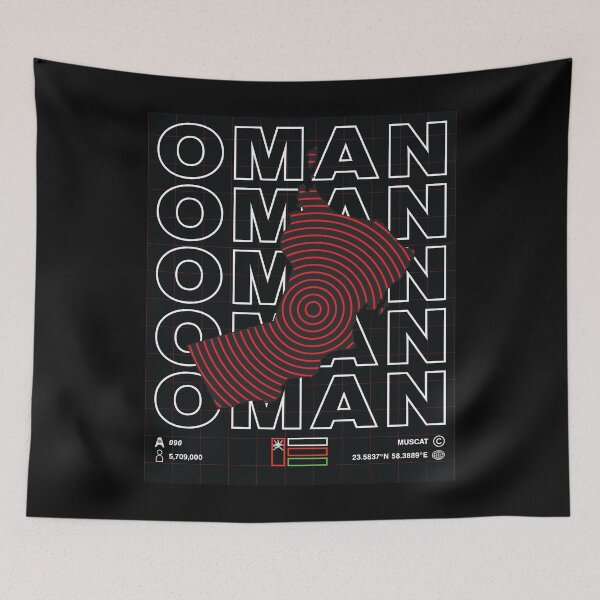 Item preview, Oman Minimal Map designed and sold by Atlas-Array.