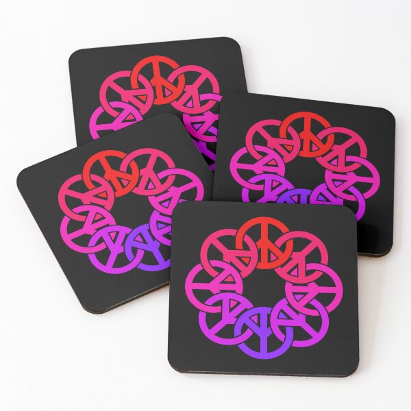 Item preview, Circle of Peace Signs (purple to red) designed and sold by JMParadis.
