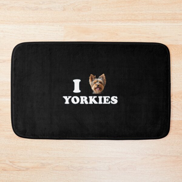 Item preview, I Heart Yorkies Word Print with Yorkshire Terrier Smiling designed and sold by Stenbie.
