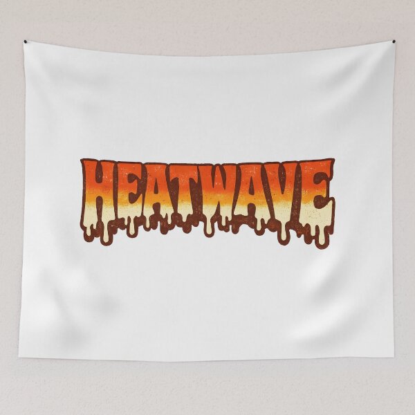Item preview, Heatwave Dripping Melting Retro Typography Bold Summer Heat Design designed and sold by Artycom.