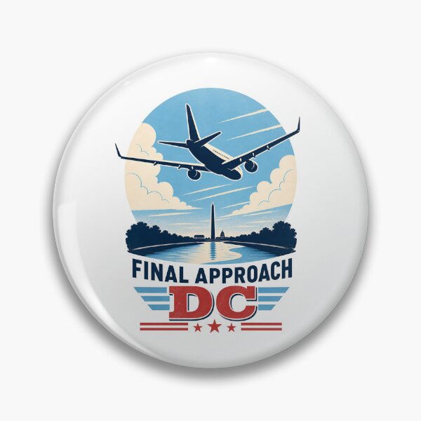 Item preview, Washington DC Final Approach – Aviation Badge designed and sold by Fenay Designs.