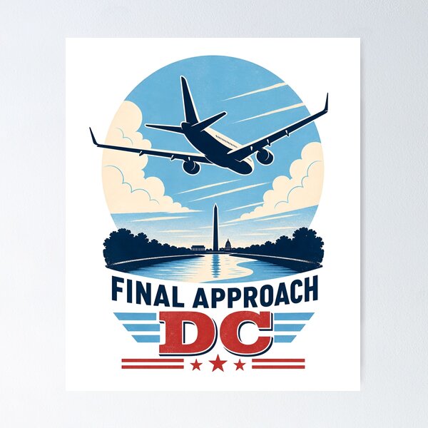 Item preview, Washington DC Final Approach – Aviation Badge designed and sold by Fenay Designs.
