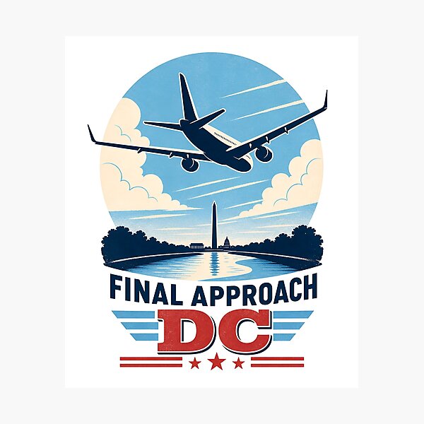 Item preview, Washington DC Final Approach – Aviation Badge designed and sold by Fenay Designs.