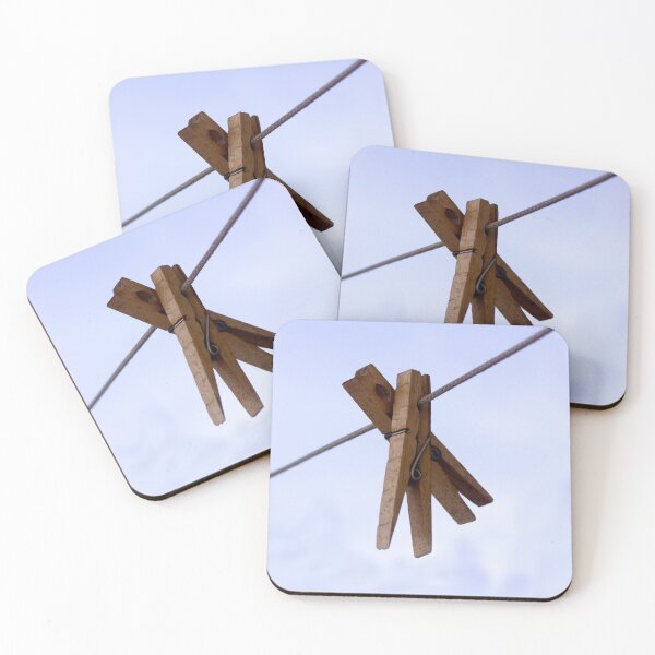 Item preview, Two of a Kind – Vintage Clothespins on a Clothesline designed and sold by Kimberly Palmer.