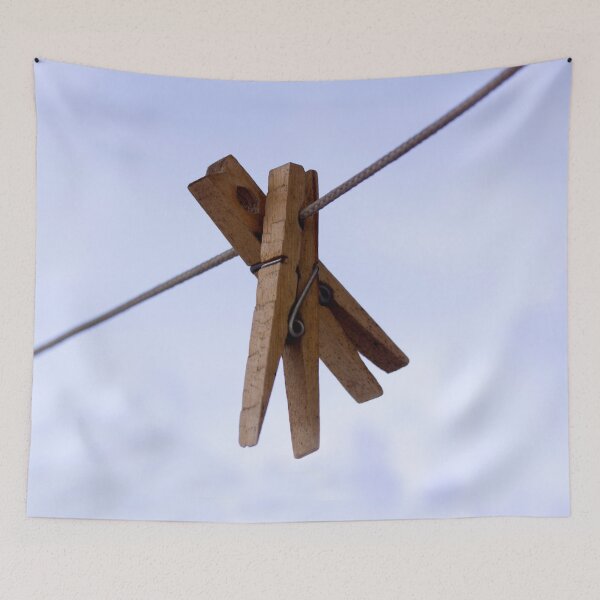 Item preview, Two of a Kind – Vintage Clothespins on a Clothesline designed and sold by Kimberly Palmer.