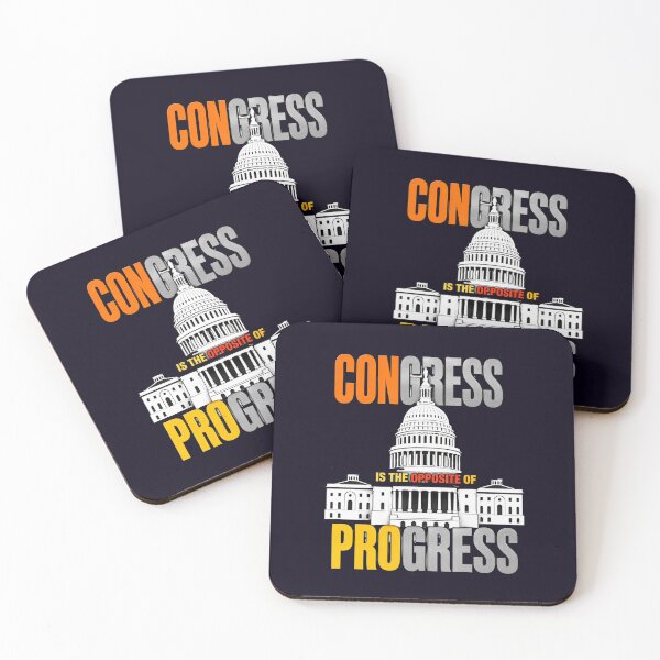 Item preview, CONGRESS IS OPPOSITE OF PROGRESS POLITICAL SATIRE DESIGN designed and sold by PRINTSCHARMINGM.