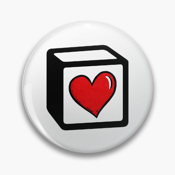 Item preview, Heart Block Cube Doodle Icon for Notion Lovers designed and sold by DuckSmith.
