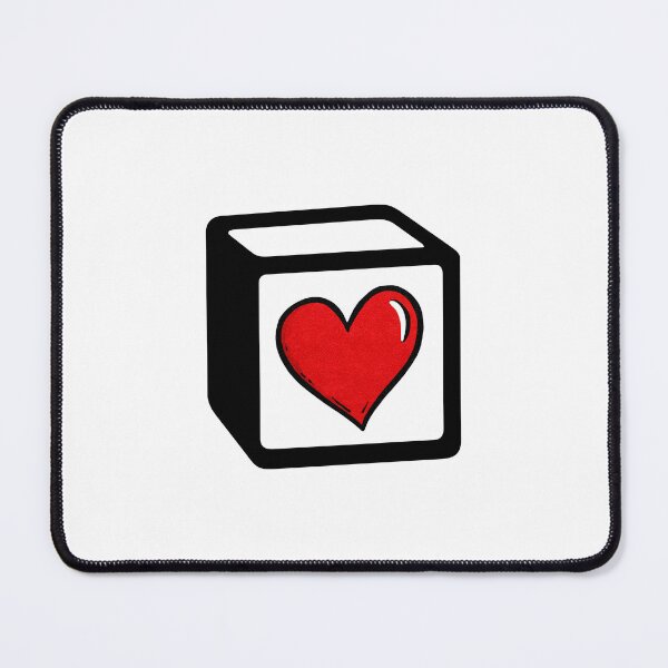 Item preview, Heart Block Cube Doodle Icon for Notion Lovers designed and sold by DuckSmith.