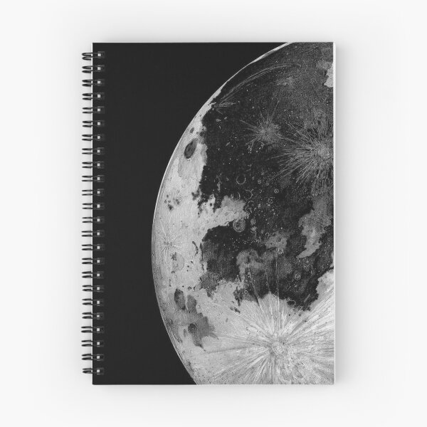 Item preview, Black and White Full Moon Space Art designed and sold by NNCollection.