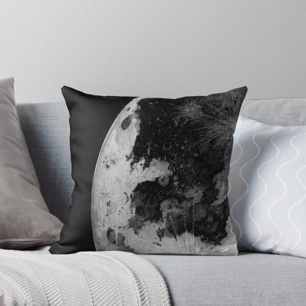 Item preview, Black and White Full Moon Space Art designed and sold by NNCollection.