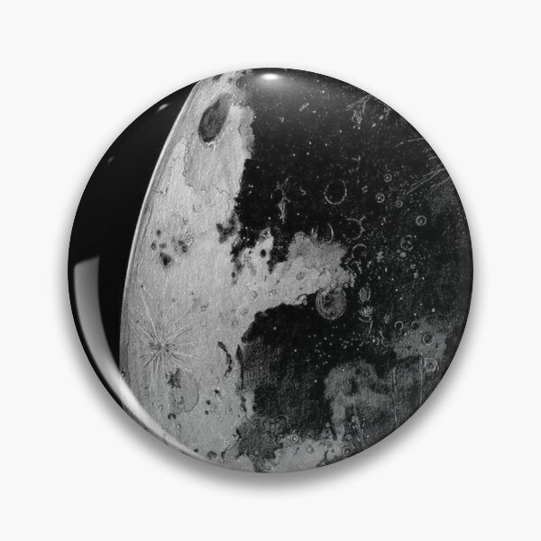 Item preview, Black and White Full Moon Space Art designed and sold by NNCollection.