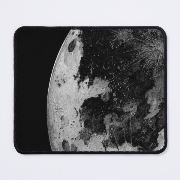 Item preview, Black and White Full Moon Space Art designed and sold by NNCollection.
