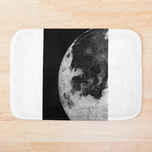 Artikelvorschau, Schwarz-Weiß-Weltraumkunst vom Vollmond entworfen und verkauft von NNCollection.