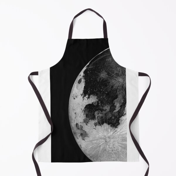 Item preview, Black and White Full Moon Space Art designed and sold by NNCollection.