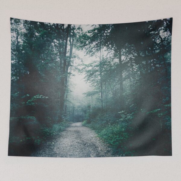 Item preview, Moody Misty Forest Path designed and sold by Dyrk Wyst Redbubble Shop.