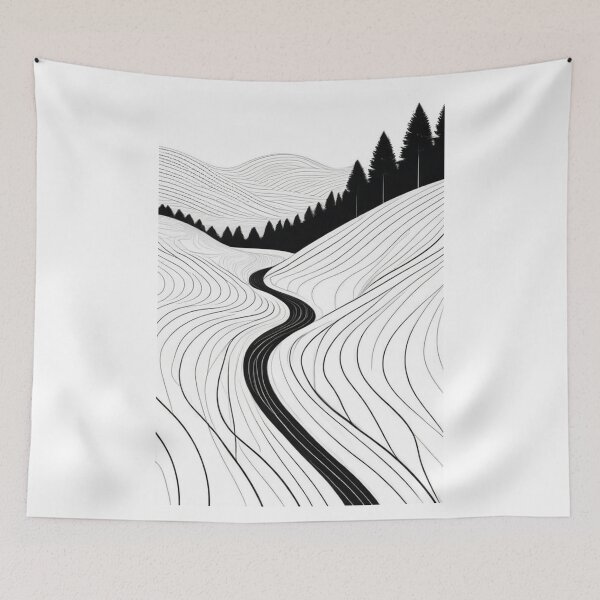 Item preview, Art - Minimalist Landscape, Japanese Woodcut designed and sold by Reverso-Design.