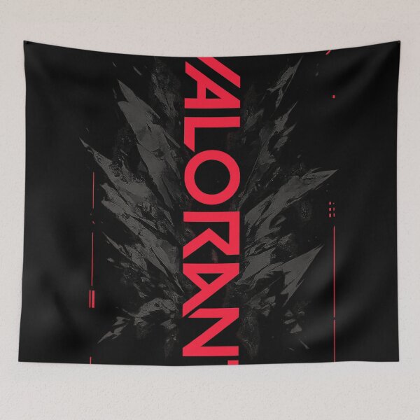 Item preview, VALORANT Minimalist Red & Black Gaming Typography designed and sold by NBT-NOVA.