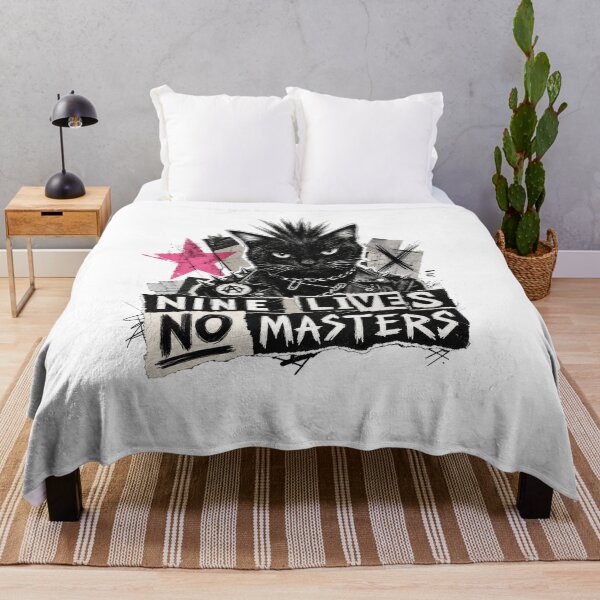 Item preview, Punk Cat Nine Lives No Masters Mohawk Anarchy designed and sold by AntiqueImages.