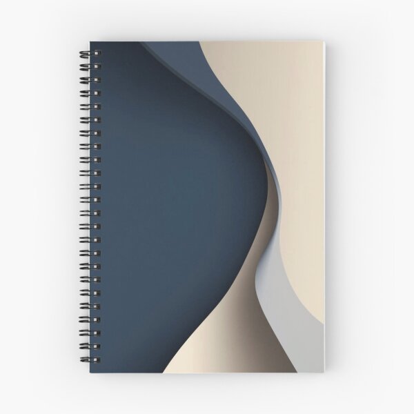 Item preview, Navy Blue Beige Abstract 3D Paper Art designed and sold by NNCollection.
