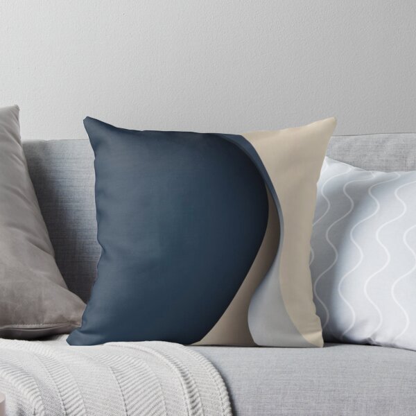 Item preview, Navy Blue Beige Abstract 3D Paper Art designed and sold by NNCollection.