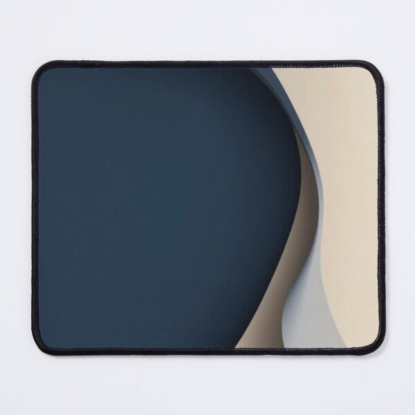 Item preview, Navy Blue Beige Abstract 3D Paper Art designed and sold by NNCollection.
