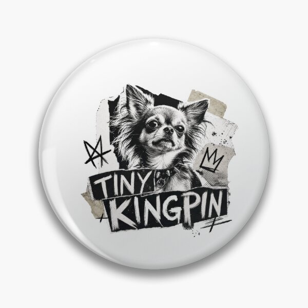 Item preview, Tiny Kingpin Chihuahua Dog Punk Grunge Style designed and sold by AntiqueImages.