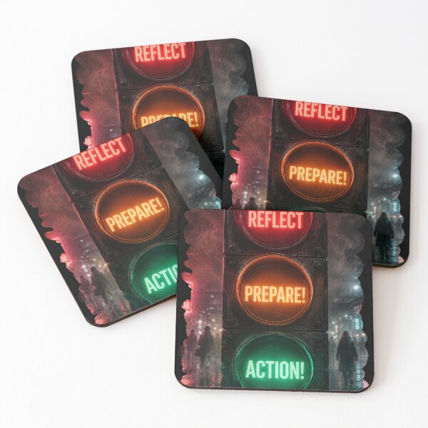 Item preview, Reflect - Prepare - Action! | Traffic Lights designed and sold by halibutgoatramb.