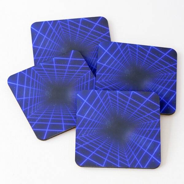 Item preview, Blue Square Wireframe Tunnel designed and sold by Electric Shock!! Design.