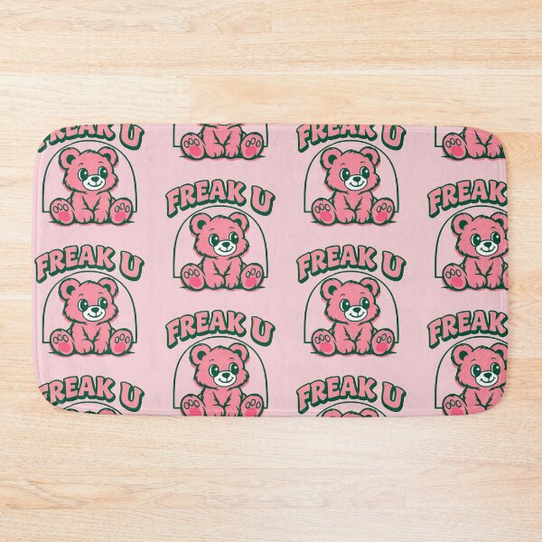 Aperçu de l'œuvre Ours en peluche rose Freak U créée et vendue par PrintSmithArt.