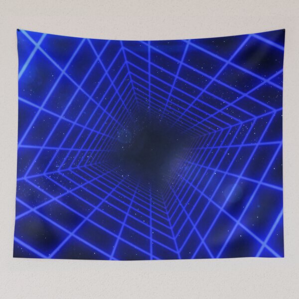 Item preview, Blue Square Wireframe Tunnel designed and sold by Electric Shock!! Design.