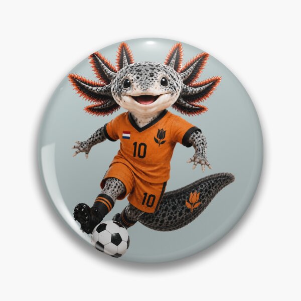 Item preview, NETHERLANDS AXOLOTL SOCCER  MASCOT CARTOON Dutch Football Gift designed and sold by MonsoonInkX.