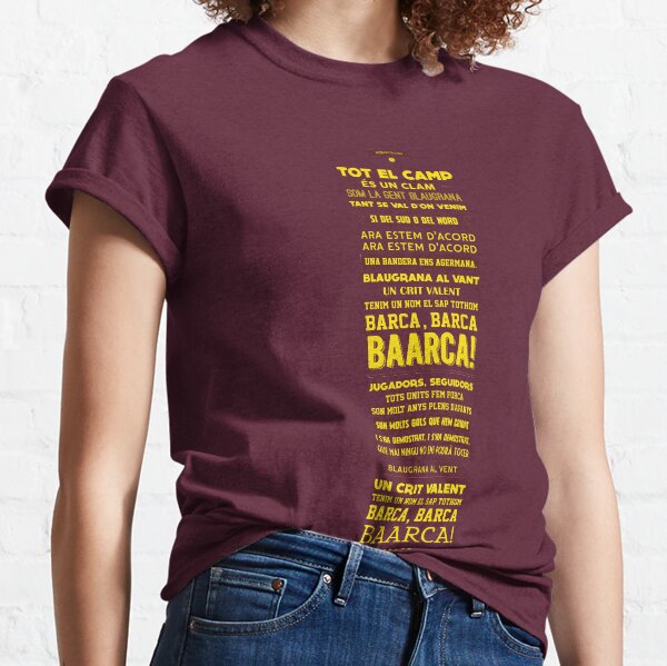 FC Barcelona Football Chant Lyrics Classic T-Shirt