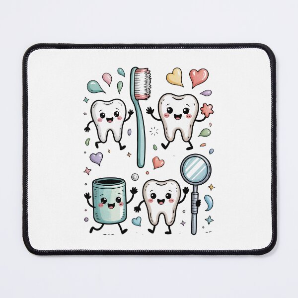 Item preview, Kawaii Dental Cartoon Characters designed and sold by jkrphoto.