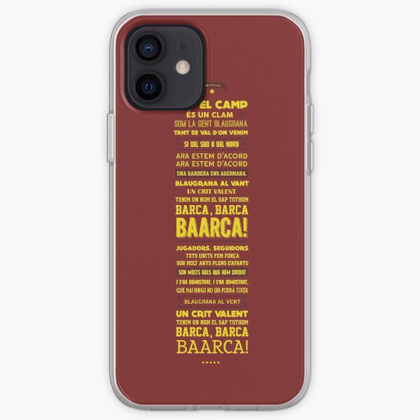 FC Barcelona Football Chant Lyrics iPhone Soft Case