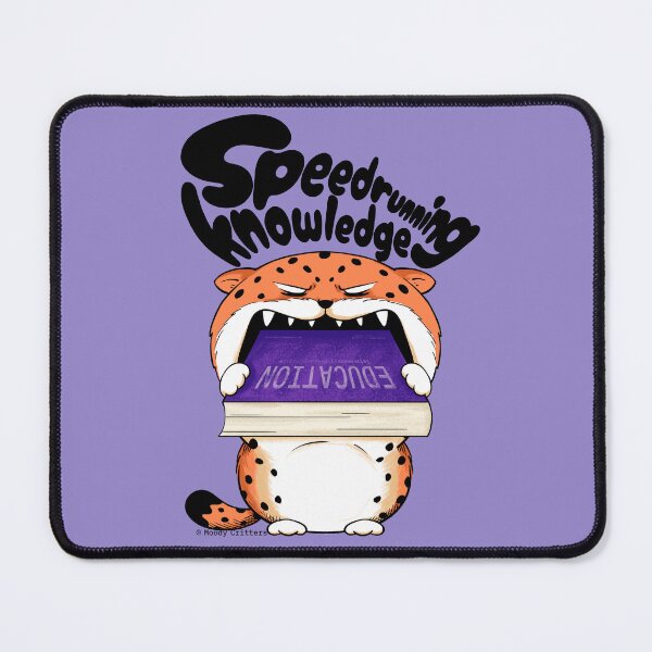 Item preview, Speedrunning Knowledge Hungry Chubby Leopard designed and sold by Moody Critters.
