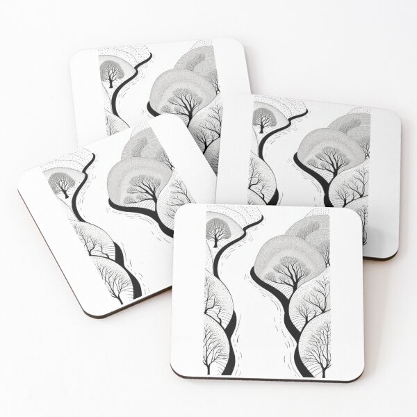 Item preview, Art - Minimalist Pointillist Landscape, Poetic Aesthetic designed and sold by Reverso-Design.
