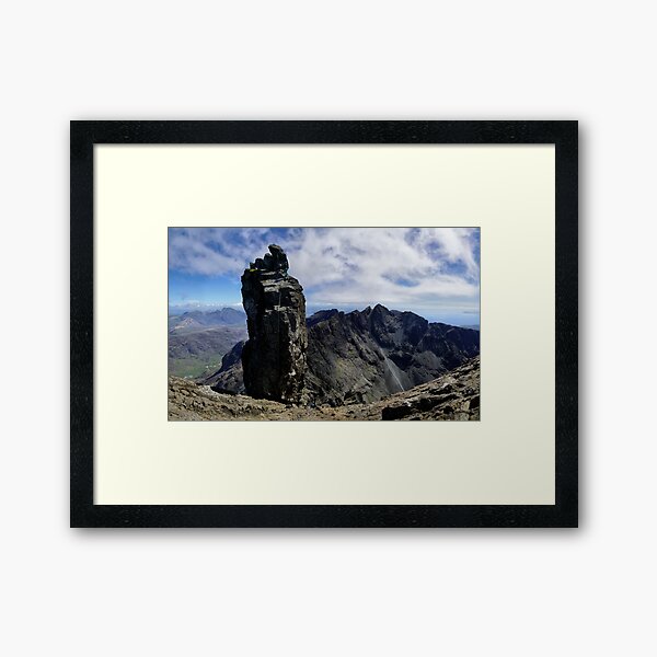 Climbers on Sgurr Dearg (the Inaccessible Pinnacle) Framed Art Print