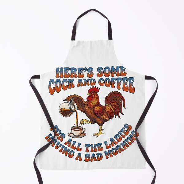 Item preview, Funny Cock And Coffee Rooster Pun Retro designed and sold by TeeARTHY.