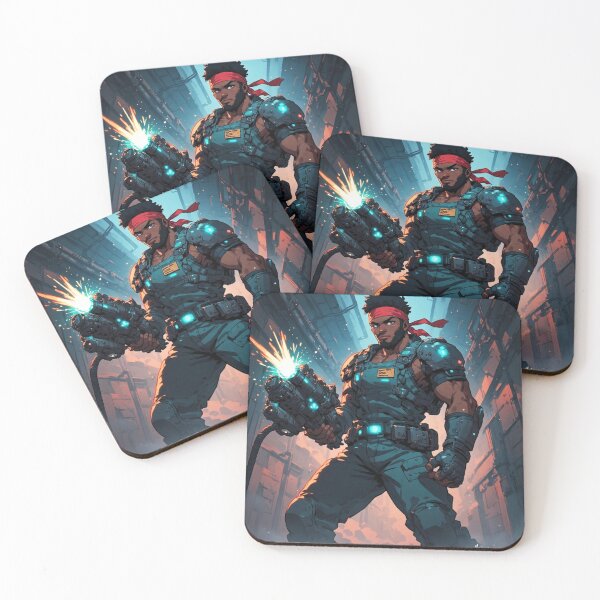 Item preview, Cyberpunk Soldier Action Hero Art designed and sold by JMAVILA ART.