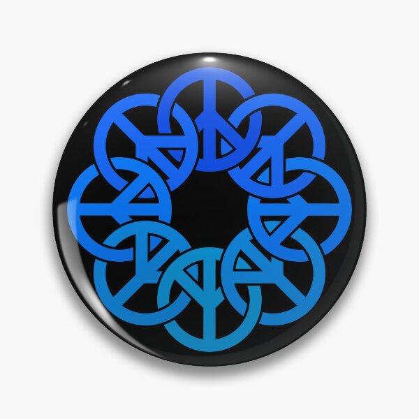 Item preview, Circle of Peace Signs (blue) designed and sold by JMParadis.