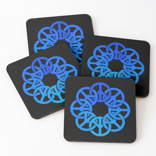 Item preview, Circle of Peace Signs (blue) designed and sold by JMParadis.