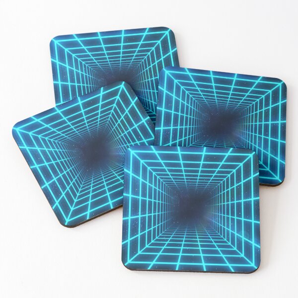 Item preview, Cyan Square Wireframe Tunnel designed and sold by Electric Shock!! Design.