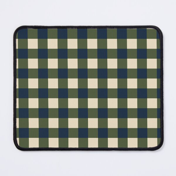 Item preview, Olive Green, Navy Blue and Beige Checkerboard Pattern | Seamless Geometric Squares designed and sold by ViviNyks.