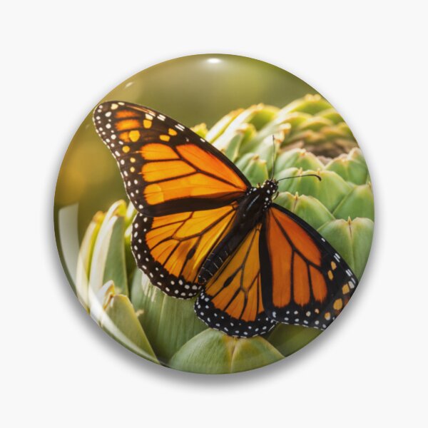 Item preview, Golden Monarch on Artichoke Bloom designed and sold by Kimberly Palmer.