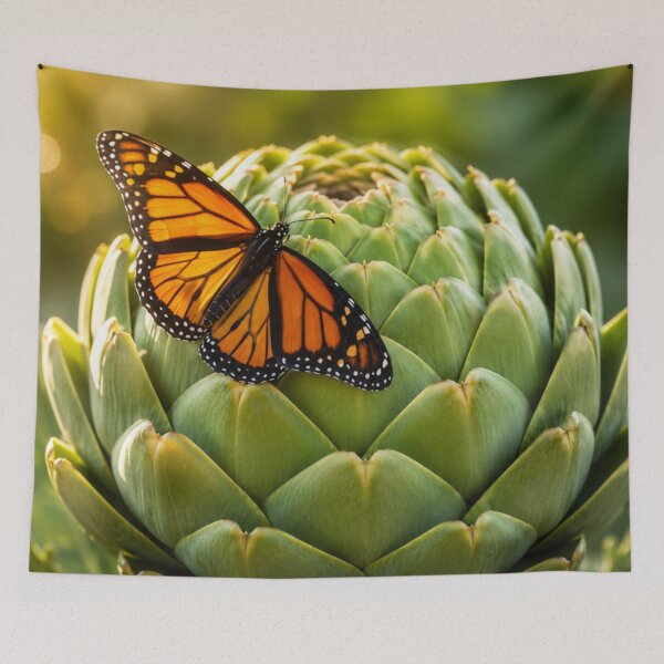 Item preview, Golden Monarch on Artichoke Bloom designed and sold by Kimberly Palmer.